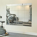 Ruomeng Home Gym Mirrors 12 Inch x 12Pcs Wall Mounted Mirror Glass Frameless Full Length Mirror Tiles for Home Gym, Bedroom, Door & Bathroom - size: 12"x12"-12pcs