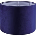 Dark Blue Velvet Drum Lamp Shade Modern Lampshade 13``Top×13``Bottom×10``High(Spider) Medium Lamp Shade for Table & Bedside Lamp Replacement Lampshades in Hand Crafted - By GO&SO - color: Blue, size: 13*13*10 inch-1 Pack
