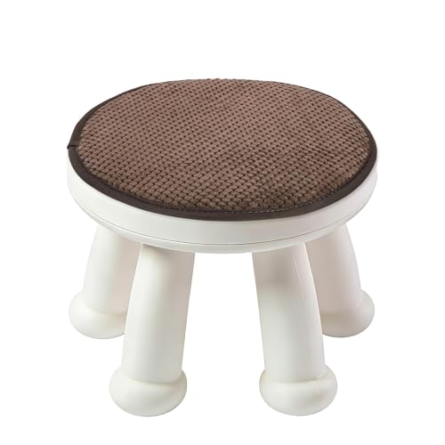 uxcell Round Stool Cushion, 10 x 10 Inch Round Seat Pads with Elastic Straps, Anti-Slip Soft Round Pad Chair Seat Cushions for Dining Chairs Kitchen Bar High Stool, Coffee - color: Coffee, size: 10 x 10 Inch