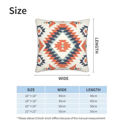 Aztec Throw Pillow Covers 18 X 18 Inch Set of 2 Pillow Cases Decoration Cushion Cover for Sofa Bedroom Living Room Outdoor - color: Aztec