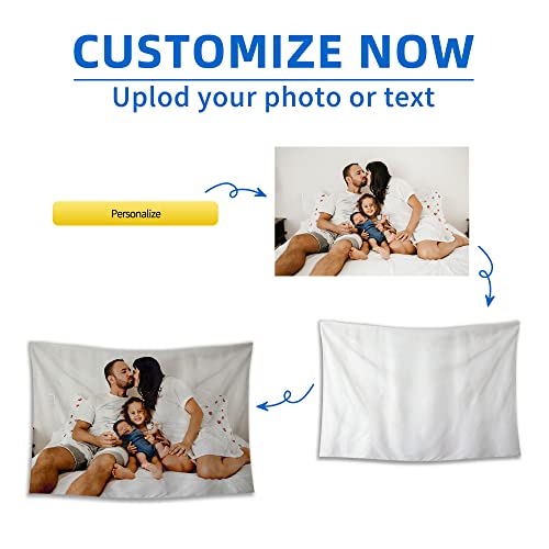 BLINGPAINTING Custom Tapestry: Upload Images, Create Your Own Personalized Backdrop for Living Room, Bedroom, Dorm or Home Decor (30" W x 30" L) - size: 30"L x 30"W