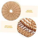 PRETYZOOM Handmade Nordic Woven Wall Basket Decor Bohemian Style Rustic Rattan Wall Art for Living Porch Kitchen for Home Interior