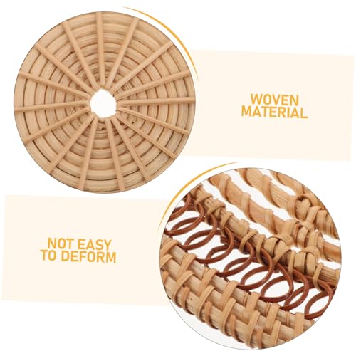PRETYZOOM Handmade Nordic Woven Wall Basket Decor Bohemian Style Rustic Rattan Wall Art for Living Porch Kitchen for Home Interior