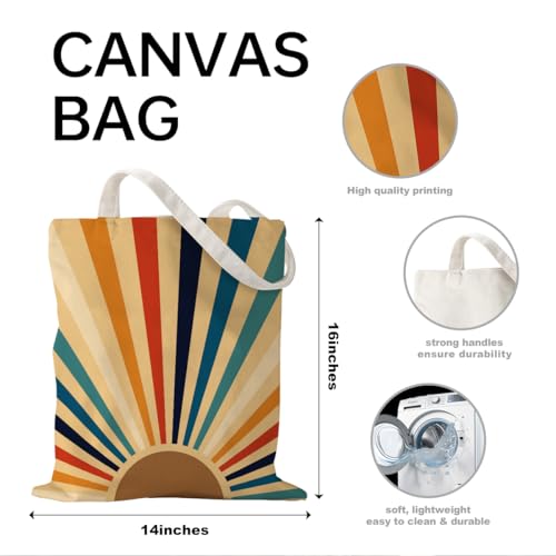 Boho Style Canvas Bag for Women Boho Fashion Tote Bag for Bohemian Lover - color: Sunburst Bag