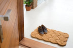 IRONGATE Rope Woven Doormat - One Pack Nautical Mat - 100% All Natural Coir Fibers - Classic Interwoven Rope Design - Handmade Dirt Trapping Entryway Door Mat - Natural - 18x30