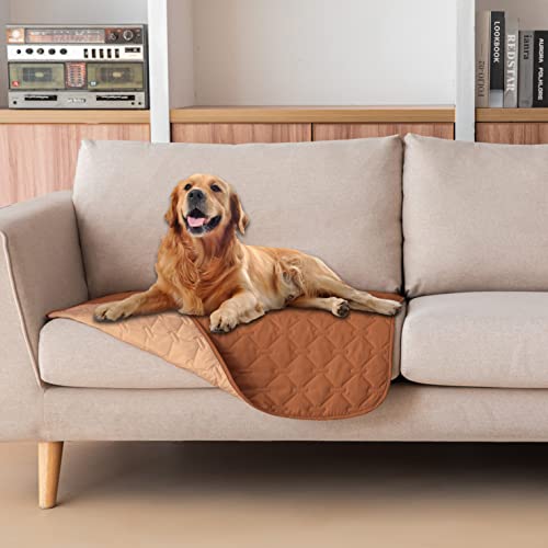 gogobunny 100% Double-Sided Waterproof Dog Bed Cover Pet Blanket Sofa Couch Furniture Protector for Puppy Large Dog Cat, Reversible (30x30 Inch (Pack of 1), Dark Pumpkin/Light Pumpkin) - color: Dark Pumpkin/Light Pumpkin, size: 30x30 Inch (Pack of 1)