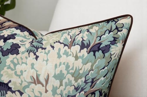 VAGMINE Vintage Botanical 20x20 Inch Throw Pillow Cover - Plum Sage Tree Foliage Print on Textured Polyester - Cushion Case for Couch Sofa - Forest Tapestry - color: Forest Tapestry-plum Sage, size: 20" x 20" (Pack of 1)