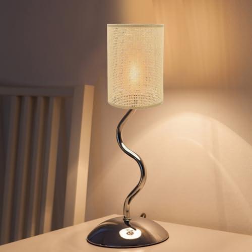 UKCOCO Rattan Woven Lamp Shade for E27 E14 Bulbs Rustic Cylinder Lampshade for Table Lamps Floor Lamps Pendant Lighting Boho Style Home and Hotel Decor 5.5 Inch