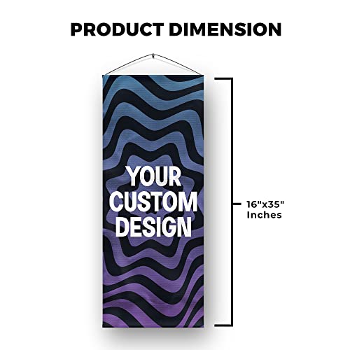 Custom Hanging Canvas Wall Art Decor by DreamController - Personalized Canvas with Your Photo, Text or Logo | HD Print Art for Home & Office | Made in USA | Fast delivery | 16x35 inch | Set of 3 - color: Hanging Canvas Set of 3 Custom