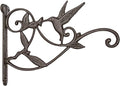 Mkono 2 Pack Hanging Plant Bracket Hook Iron Decorative Plant Hanger for Flower Basket Bird Feeder Wind Chime Lanterns