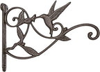 Mkono 2 Pack Hanging Plant Bracket Hook Iron Decorative Plant Hanger for Flower Basket Bird Feeder Wind Chime Lanterns