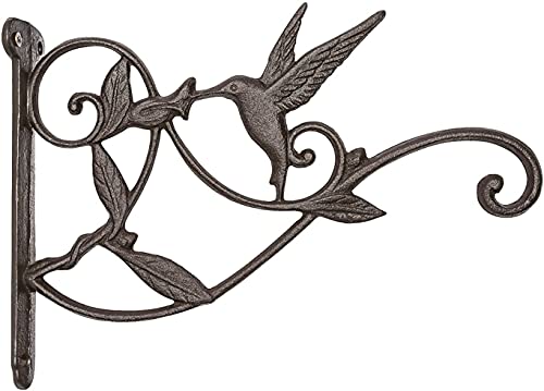 Mkono 2 Pack Hanging Plant Bracket Hook Iron Decorative Plant Hanger for Flower Basket Bird Feeder Wind Chime Lanterns