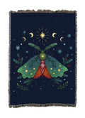 Pure Country Weavers Christmas Moth by Episodic Drawing - Gift Tapestry Throw Blanket Woven from Cotton - Made in The USA (50X60) - color: Christmas Moth, size: 50x60