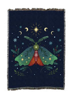 Pure Country Weavers Christmas Moth by Episodic Drawing - Gift Tapestry Throw Blanket Woven from Cotton - Made in The USA (50X60) - color: Christmas Moth, size: 50x60