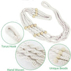 2 Pack Plant Hanger - 29.5" & 23.5" Hanging Planters, Handmade Cotton Rope Plant Holder Fits 3.9"-11.8" Flower Pots Indoor & Outdoor Boho Home Decor (POTS NOT Included)