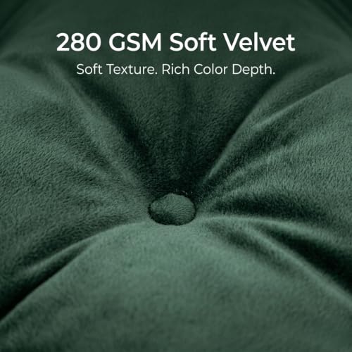 Floor Pillow for Adults, Soft Velvet Floor Cushion for Sitting, Single Square Tufted Floor Pillow for Reading Nook, Living Room, Bedroom, 22 x 22 Inch, Green - color: Green, size: 1pack