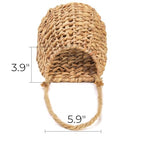 Hiceeden Woven Front Door Basket, Water Hyacinth Hanging Wall Flower Basket, Wall Decor Boho Decoration Veggies Storage Basket for Home, Pantry, Garden, Farmhouse - style: Bohemian