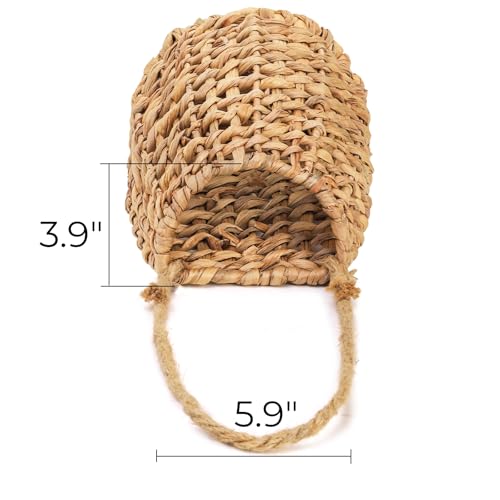 Hiceeden Woven Front Door Basket, Water Hyacinth Hanging Wall Flower Basket, Wall Decor Boho Decoration Veggies Storage Basket for Home, Pantry, Garden, Farmhouse - style: Bohemian