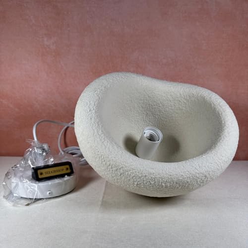 Scandinavian Pendant Lights Kitchen Island White Concrete Cement Look Pendant Light Dome Hanging Lamp Wabi Sabi Chandelier - Small - color: White, size: Small 11.8“