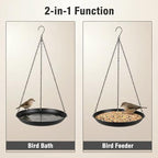 Hanging Planter for Indoor Outdoor, Plant Hanger, Hanging Plant Holder, Plant Pot Shelf Basket for Window Wall Ceiling Garden with Chains and Hooks, 2Pcs (Round) - style: Round