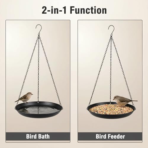 Hanging Planter for Indoor Outdoor, Plant Hanger, Hanging Plant Holder, Plant Pot Shelf Basket for Window Wall Ceiling Garden with Chains and Hooks, 2Pcs (Round) - style: Round