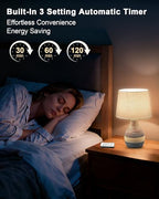 UMEXUS 13” Small Ceramic Cordless Table Lamp with Timer, Dimmer, Linen Shade, Remote Control, Rechargeable Battery Light for Patio Nightstand Kitchen Counter Living Room Side Table, Bulb Included - size: Small-13"H-Rope accent design