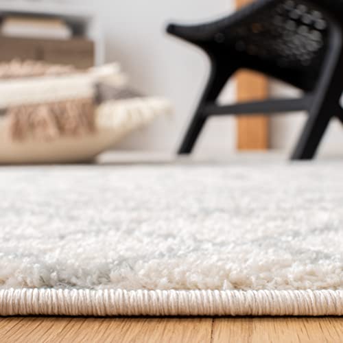 SAFAVIEH Tulum Collection Accent Rug - 2' x 5', Ivory & Light Grey, Moroccan Boho Distressed Design, Non-Shedding & Easy to Clean, Ideal for Front Door, Kitchen, Entryway, Foyer (TUL270D) - color: Ivory/Light Grey, size: 2' x 5' (Rectangular)