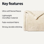 Amazon Basics Soft Fleece Throw Blanket, Cozy Warm Blanket for Couch & Sofa, 50 x 60 Inches, Beige - color: Beige, size: 50 x 60 inches