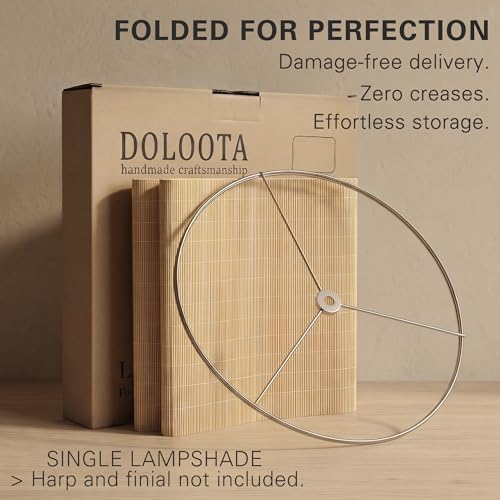 Handwoven Bamboo Lampshade for Table Lamp, Medium Drum Lamp Shade 13x13x10 Inch, Organic Japandi Wabi Sabi Boho Decor, Standard Spider Fitter (Harp Not Included), Single Shade, Natural - color: Drum - 1 Pack