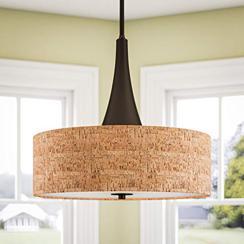 Kenroy Home Bulletin 3 Light Pendant with Tan Finish, Casual Style, 19.5" Height, 22" Width, 22" Depth - color: Oil-Rubbed Bronze
