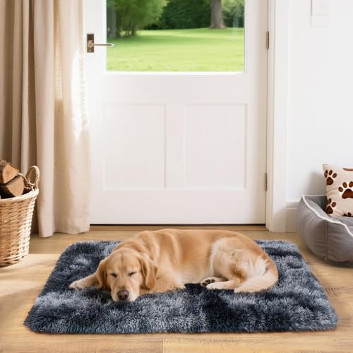 2x3 Small Rugs for Bedroom, Soft Fluffy Shaggy Bedside Area Rugs for Living Room, Indoor Floor Carpet for Kids Girls and Boys, Nursery Rooms, Home Decor Aesthetic, Tie-Dyed Blue Grey - color: Tie-dye Blue-gray, size: 2' x 3' (Rectangular)