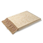 CUDDLE DREAMS Premium Cashmere Throw Blanket with Fringe, Luxuriously Soft (Paisley Beige) - color: Paisley Beige