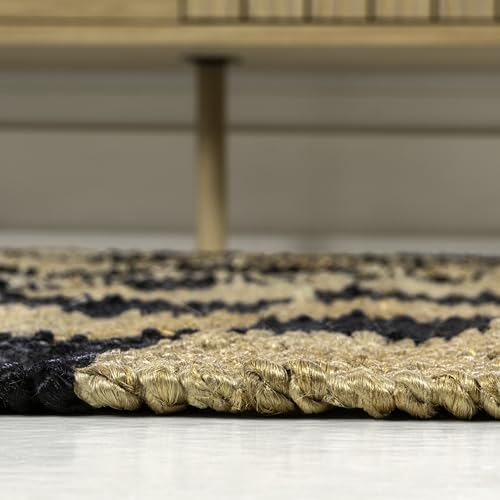 JONATHAN Y Theo Woven Jute Checkerboard Natural/Black Runner Rug, 2x8, Modern, Farmhouse, Rustic, Lodge, Easy-Cleaning for Living Room, Bedroom, Kitchen, Non-Shedding (NRF203B-28) - color: Natural/Black, size: 2' x 8' (Runner)