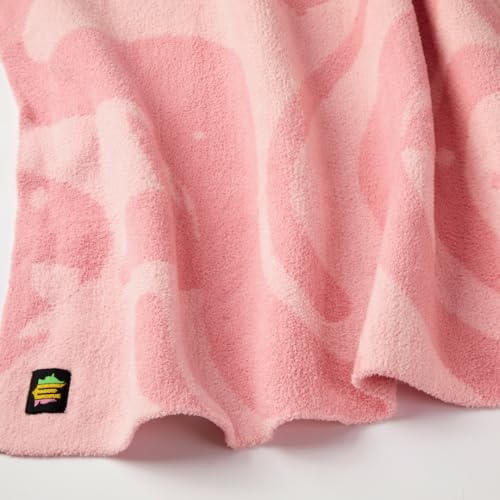 Wicked Glinda Paul Tazewell Pink Bedding Soft Cozy Feather Knit Intarsia Throw Blanket, 50 in x 60 in, (Officially Licensed Product) By Franco Collectibles - color: Wicked - Glinda Swirl, size: 50 in x 60 in