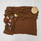 Baby Knit Cotton Blanket Mocha Heart Texture Soft Cotton Nursery Crib Throw for Baby Shower Birthday Size 30x40 - color: Mocha, size: 30"x40"