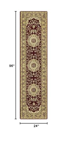 Memoryfield Area Rug 2x8 Vintage Rug Oriental Floral Entryway Runners Indoor Traditional Runner Rug Hallway Rug Runner Kitchen Laundry Long Rug Non-Shedding Bathroom Bedroom Floor Mat Accent Rug Red - color: Red, size: 2' x 8' (Rectangular)