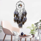 Grey Large Dream Catcher with Tree of Life | Handmade, Wall Decor, Wall Hanging Ornament, Bedroom Living Room Home Decor