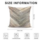 Caramel Brown Grey Beige Farmhouse Barn Wood Throw Pillow Covers Cozy Square Throw Pillowcases Home Decorative for Bed Couch Sofa Living Room Cushion Cover 18"X18"