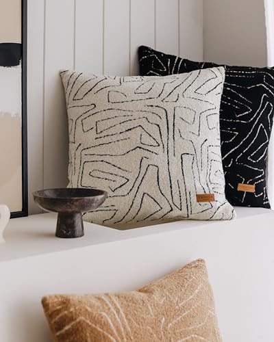 Throw Pillow Covers, Pack of 1 Woven Jacquard Cushion Covers for Sofas, Couches, Bed, Boho Home Decor, Cozy Soft and Comfortable Pillow Cases Bed, Amorf, White 14x28 Inch - color: White, size: 28" x 14" (Pack of 1)