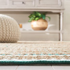 SAFAVIEH Natural Fiber Collection Runner Rug - 2'6" x 8', Natural & Green, Handmade Farmhouse Boho Coastal Rustic Jute, Ideal for High Traffic Areas in Living Room, Bedroom (NF874Y) - color: Natural/Green, size: 2'6" x 8' (Runner)