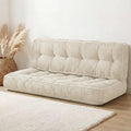 Vercraft 63 Inch Folding Sofa Bed Convertible Chair, 2-in-1 Convertible Boneless Sofa Floor Cushions Couch Mattress Oversized Corduroy Upholstered Sleeper Chair for Living Room Guest Apartment(Beige)