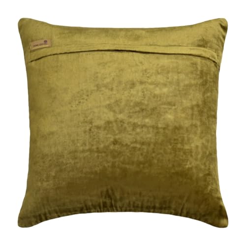 The HomeCentric Sofa Cushion Cover, Green & Gold 16"x16" (40x40 cm) Accent Cushion Covers, Velvet Beaded Throw Pillows for Sofa, Geometric Pattern Modern Easter - Velvet Toppings - color: 12. Green & Gold (Velvet Toppings), size: 16" x 16" (Pack of 1)