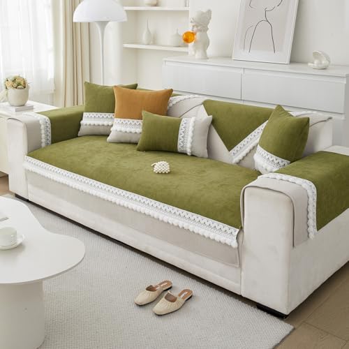 VClife Modern Couch Cover, Non Slip Dog Sofa Cover, Green, 35.4" x 35.4" | Pet-friendly Sofa Covers, Scratch-resistant, Waterproof, Non Slip That Stay Firmly In Place, Durable and Machine Washable - color: 01# Green, size: 35.4" x 35.4"