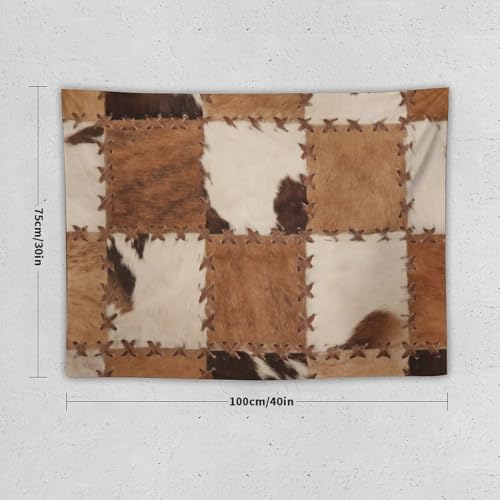DDCBNS Cowhide Tapestry Wall Hanging,3D Printed Farm Animal Skin Cow Fur Print Brown Wall Hanging Tapestry Wall Art Home Décor for Bedroom Living Room Dorm Wall Décor 40" x 30" - color: Animal Skin_9, size: 40"L x 30"W