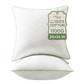 Ashler 24x24 Pillows Insert (Set of 2) - Throw Pillow Inserts with 100% Cotton Cover - 24 Inch Square Interior Sofa Stuffer Pillow Inserts -Decorative White Couch Pillow - size: 24x24 Inch