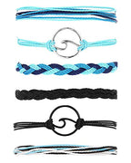 choice of all String Bracelets for Women Boho Wave Surfer Beach Wear Cute Bracelets Set Summer Friendship Jewelry Accessories Beach Stuff - color: E1:blue+black