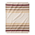 Driftwood Trail Striped Afghan Throw Blanket | Thick & Cozy | Cotton USA Made (73x48) - color: Driftwood Trail