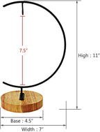 YY YEARCHY Awesomes Terrarium Ornament Display Stand Metal Stand Air Plant Stand Flower Pot Stand Holder Iron Pothook Stand for Hanging Glass Terrarium Globe Ball (1, Black)