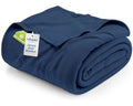 Utopia Bedding Knit Blanket King Size (90x102 Inches, Navy) Soft Lightweight Jersey Breathable Sweatshirt Blanket for Bed,Couch & Sofa - color: Navy, size: King
