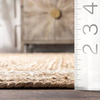 nuLOOM Rikki Coastal Braided Jute Runner Rug, 2' 6" x 10', Off-white - color: Off White, size: 2'6" x 10' (Runner)